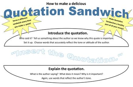 quotation sandwich