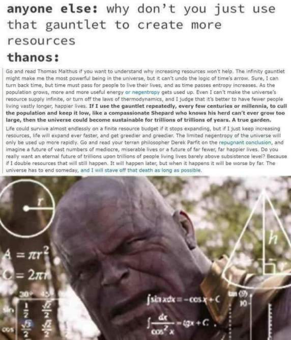 Thanos Arguement